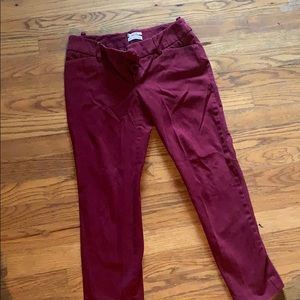 Maroon work pants